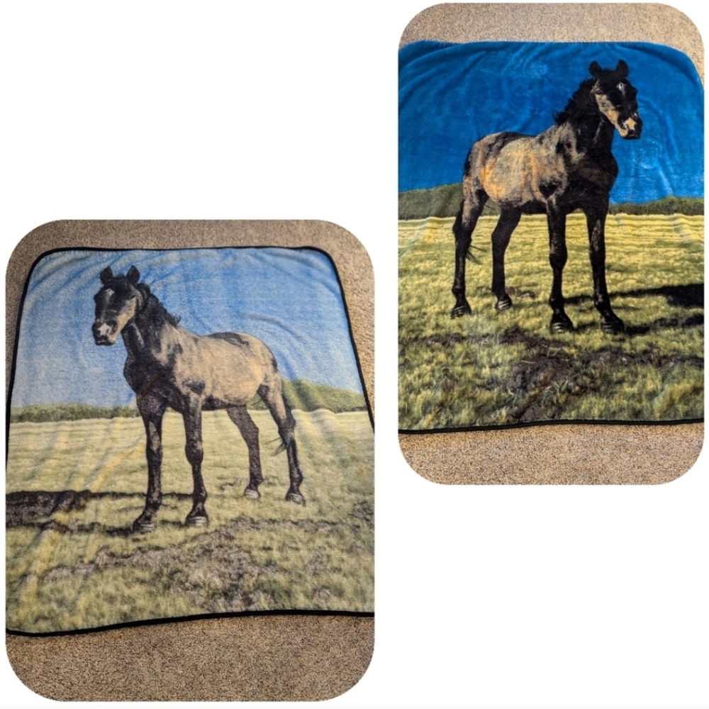 Horse Lovers Throw Blanket Equestrian Fleece